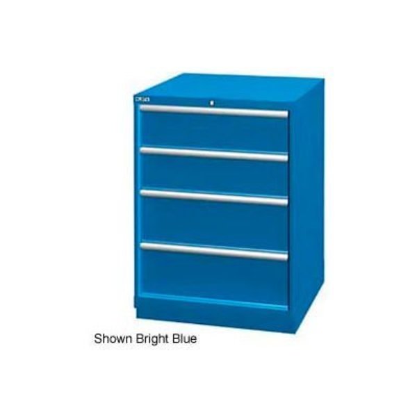 Lista International Lista 28-1/4"W Drawer Cabinet, 4 Drawer, 26 Compart - Bright Blue, Keyed Alike XSSC0900-0401BBKA